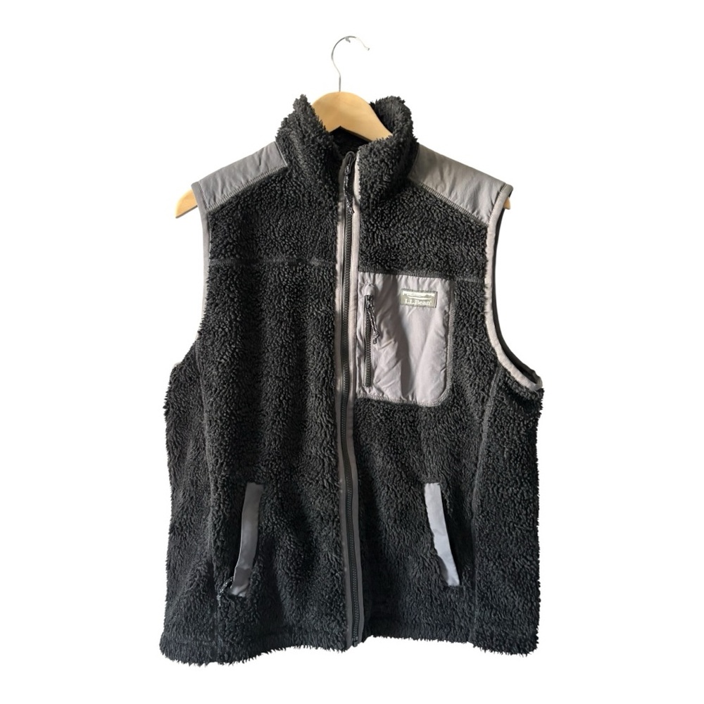L.L. Bean Sherpa Fleece Vest 5190 Men’s Large Black